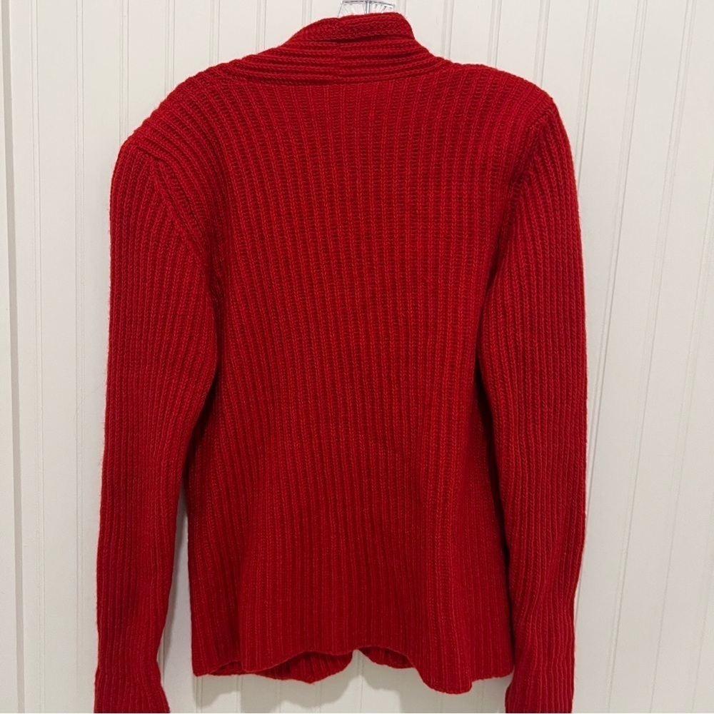 Shetland Wool Thick Knit Ref Cardigan - Picture 5 of 5